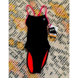TYR one piece cutout fit size 26 swimsuit